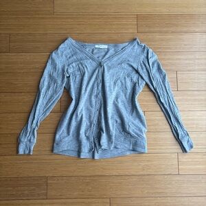 Vintage Forever 21 y2k gray tissue tee cardigan